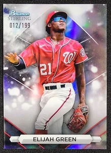 2023 Bowman Sterling Elijah Green Refractor # 12/199 Nationals - Picture 1 of 2