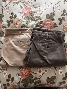 Joseph Abboud Brown Chino Pants Men's Size 36X30 Cotton Pockets (LOT OF 2) - Picture 1 of 2