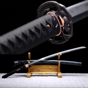 Espada Katana Samurai Japonesa Damasco Plegada Acero Arcilla Templada Full Tang - Imagen 1 de 10