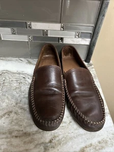 FRYE Lewis Venetian Slip On Loafer Men’s Size 9.5 D Brown Tan Leather 3480257 - Picture 1 of 9
