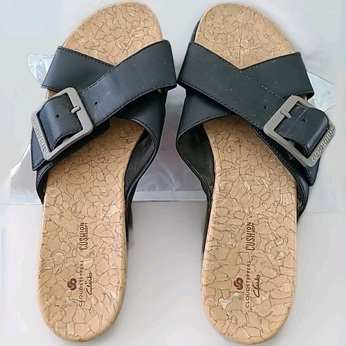 Sandali slip on donna Cloudsteppers by Clarks Step June Tide neri taglia 9