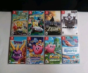 8x Nintendo Switch Empty Game Case Lot - Kirby Spyro Zelda Sports + - Picture 1 of 6