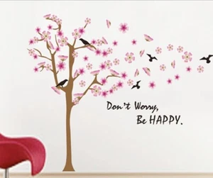 AU Removable Vinyl Nursery Baby Room Wall Art Decal Stickers Tree Cherry Blossom - Picture 1 of 5