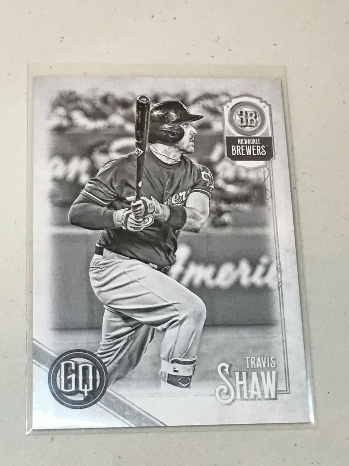 F48408  2018 Topps Gypsy Queen Black and White #154 Travis Shaw /50 Brewers - Image 1 of 1