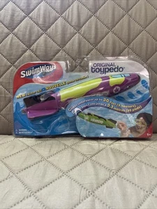 SwimWays Original Toypedo Purple & Yellow Pool Water Toy New In Box. - Picture 1 of 3