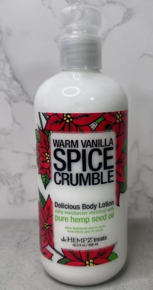 Holiday Hempz Treats Warm Vanilla Spice Crumble Delicious Body Lotion 16.5oz - Image 1 of 1