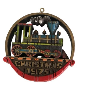 Vintage Hallmark 1975 Train Locomotive Christmas Ornament No Box - Picture 1 of 10