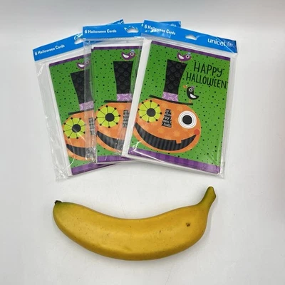 UNICEF Halloween Pumpkin Party Invitations 3 Packs. 18 Cards New W Envelopes - Image 1 of 4
