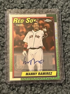 Pacote prata atualização 2025 Topps mojo automático Manny Ramirez laranja/25 - Imagem 1 de 3