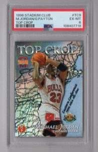 1996/97 TOPPS STADIUM CLUB MICHAEL JORDAN/GARY PAYTON TOP CROP PSA 6 - Picture 1 of 1