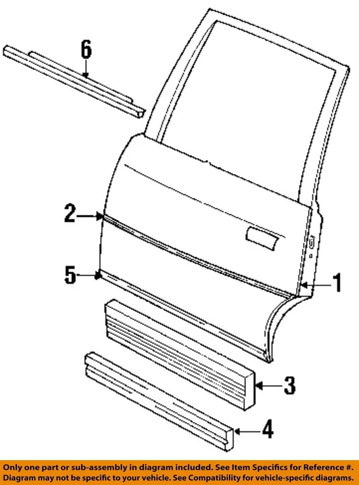 GM OEM 89-96 Century Rear Door Exterior Trim-Center Molding 88960348 Foto 1 de 1