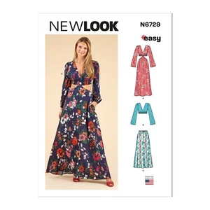 NEW LOOK 6729 MISSES' DRESS TOP SKIRT Sewing Pattern Sizes 6 - 18 Skill: Easy - Picture 1 of 7