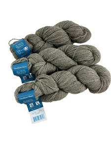 Hilo gris de lana Cloudborn Fibers Alpaca Highland 3 madejas 247 yardas cada una natural - Imagen 1 de 8