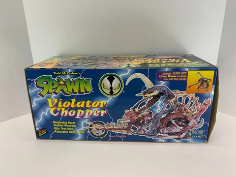 Spawn Violator Chopper Motorcyle - Todd McFarlane Figure Toys Vintage 1995 NIB Cover