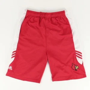 Adidas Louisville Cardinals Polyester Knit Basketball Shorts  Red Kids L - Picture 1 of 6