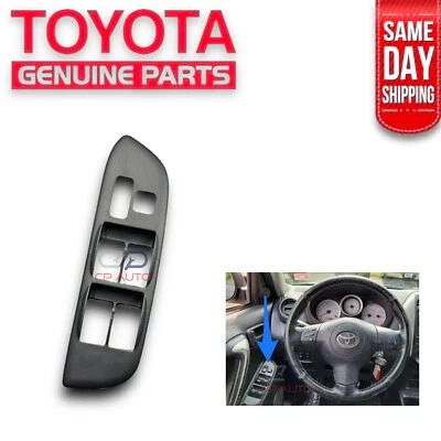 01 - 05 TOYOTA RAV4 CONDUCTOR IZQUIERDO INTERRUPTOR VENTANA ELÉCTRICA BISEL EMBELLECEDOR NEGRO OEM NUEVO Foto 1 de 4