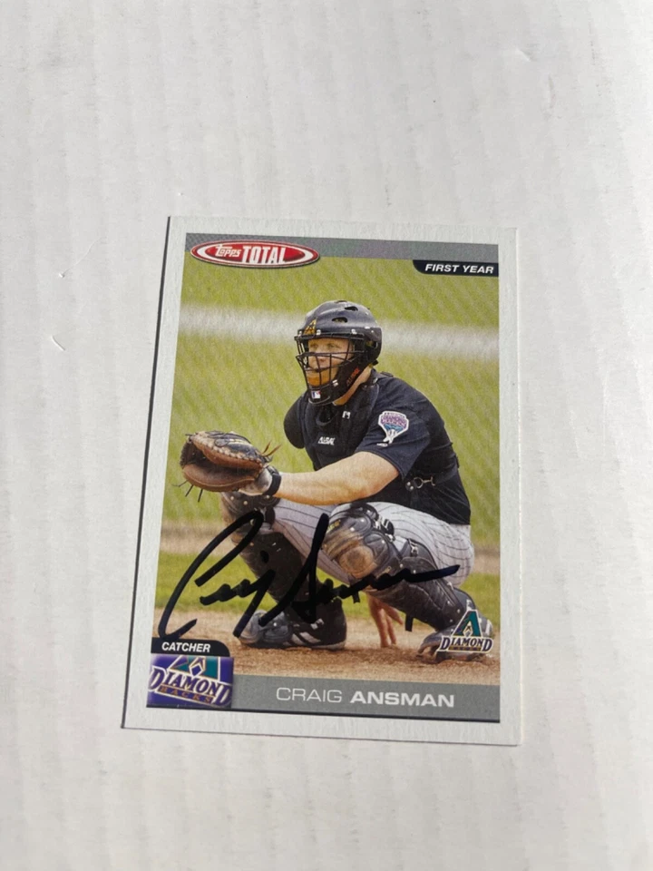 Arizona Diamondbacks CRAIG ANSMAN Signed Card - Image 1 of 1