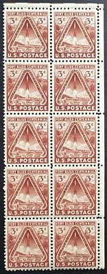 US 1948 Scott # 976 Block of 10 MNH OG Fort Bliss Rocket - Image 1 of 2