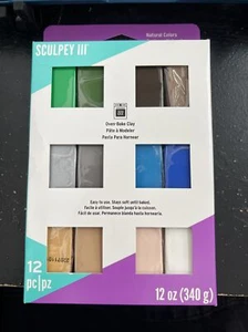 Sculpey III Polymer Clay Multipack 1oz 12/Pkg-Natural Colors - Picture 1 of 2