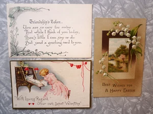 Easter Valentine Friendship 1900's Postcard Lot Vintage Unposted SUPERIOR! - Picture 1 of 6