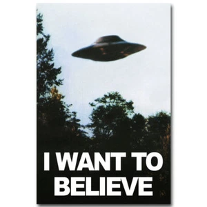 The X-Files I Want To Believe Affiche TV Art Toile HD Imprimé Wall Deocr - Photo 1 sur 5