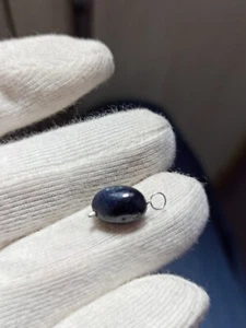 7,30 ct natürlicher blauer Saphir taumeln glatter Edelstein 925 Sterlingsilber Anhänger - Bild 1 von 12