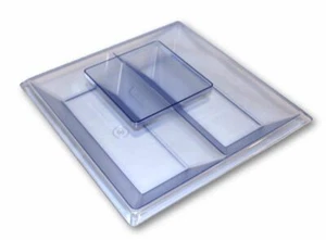 Tupperware Get Together Serving Tray Set Impressions Dinner Party Blue Acrylic - Imagen 1 de 2