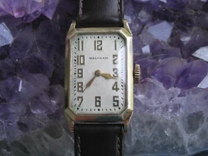 Orologio da polso vintage Waltham placca oro laminato 10k carica manuale art deco - Foto 1 di 12