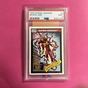 ๐ถ 1990 Marvel Universe Impel Marvel Girl # 9 PSA 9 Super Heroes - Picture 1 of 1