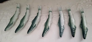 Japanese Ceramic Tempura Inagiku 7 Fish Chopstick Rests - Picture 1 of 6