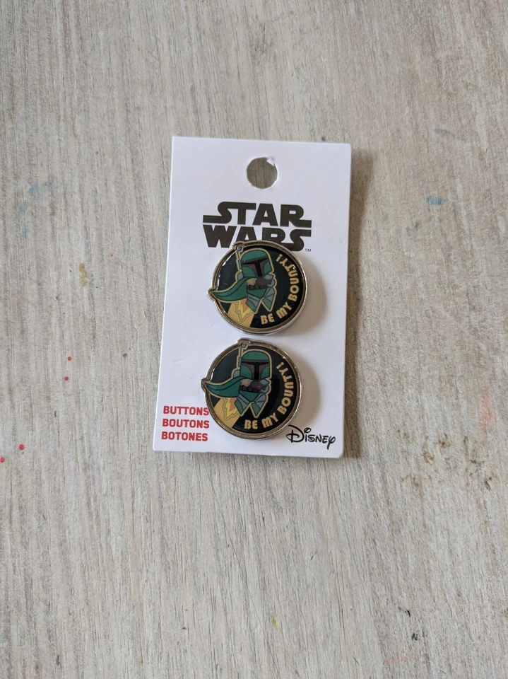 Blumenthal Lansing 25mm Star Wars Buttons 2pk | Boba Fett Be My Bounty - Image 1 of 1