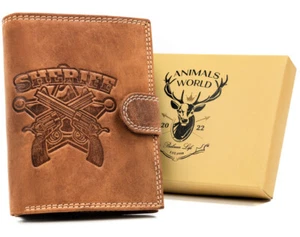 Large vertical men's leather wallet - Always Wild - Picture 1 of 12