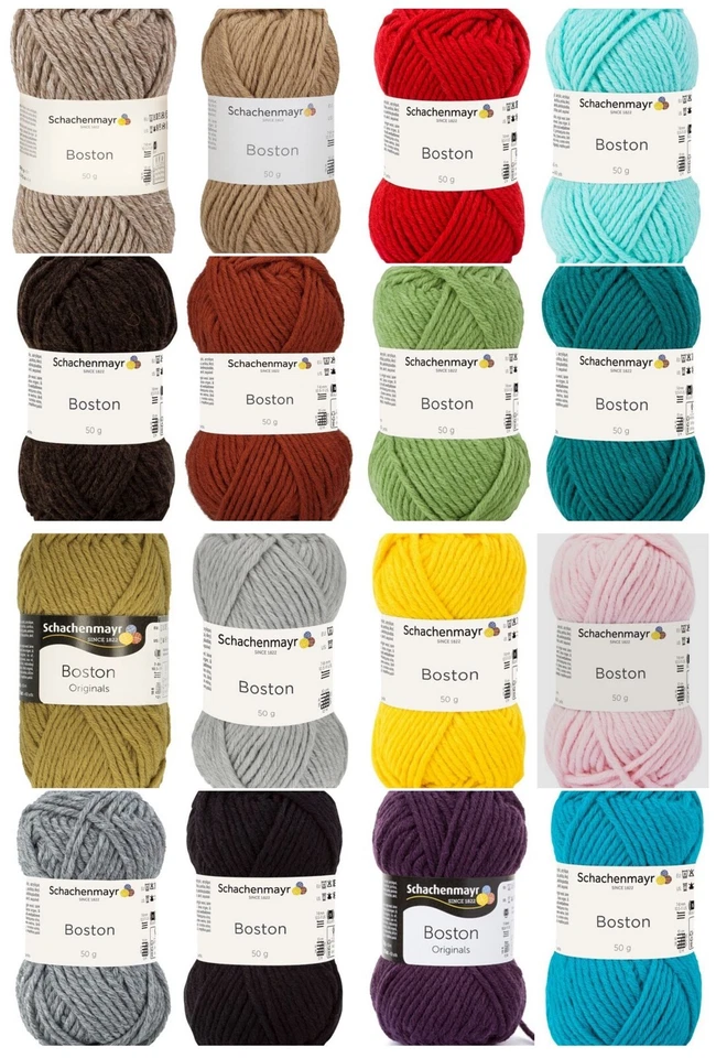 50g Schachenmayr BOSTON dicke Wolle Strickgarn Mützengarn 50€/kg Häkeln ANGEBOT - Bild 1 von 1