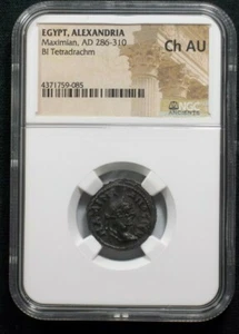  Roman Provincial Tetradrachm of Emperor Maximian I 286-310 AD NGC Ch AU 9085 - Picture 1 of 3