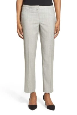 Calça Classiques Entier lã cinza perna reta cropped tornozelo tamanho 4 nova - Imagem 1 de 4