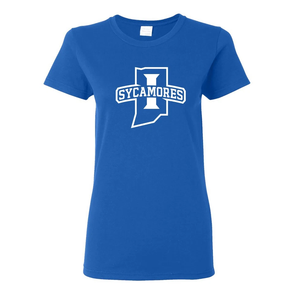 Indiana State Sycamores Primary Logo Women's T Shirt - Royal - Image 1 of 4