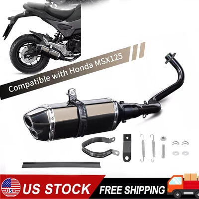 Sistema de escape cabezales silenciador tubo montaje bajo para Honda Grom MSX 125 2013-2025 Foto 1 de 4