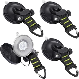 Suction Cups Hooks Heavy Duty 4 Pieces Outdoor RV Camping Upgraded Car Tie down - Picture 1 of 7
