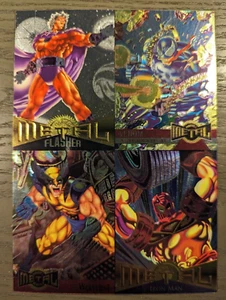 1995 Fleer Marvel Metal Inaugural Edition 4-Card Uncut Promo Sheet - Bild 1 von 2