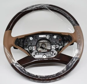 Mercedes Holzlenkrad w216 lenkrad CL S klasse w221 beheizt wheel wood Facelift - Picture 1 of 4