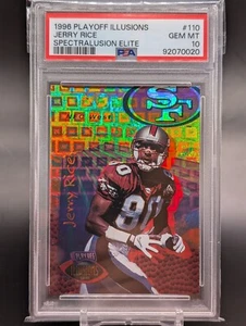1996 Playoff Illusion #110 Spectralusion Elite Jerry Rice PSA 10 -  POP 6 - Picture 1 of 2