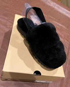 UGG DAMEN SUPER FLAUSCHIGER SLIPPER SCHWARZ GRÖSSE 8 - Bild 1 von 6