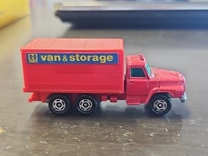 VINTAGE CAR Tomica 16 Red Nissan Diesel Moving Van & Storage 1:102 Scale Die - Picture 1 of 6