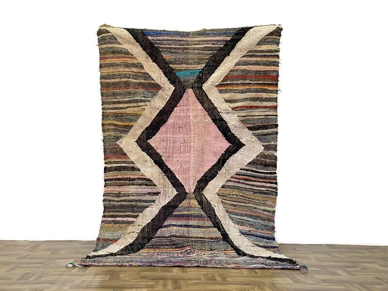 Solid Moroccan Premium Unique Runner Living Room Rug Shaggy Natural Area 4x7 ft - Image 1 of 4