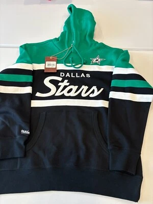 NUEVA NHL Mitchell Ness Dallas Stars Hockey Head Coach Sudadera con Capucha L $110 Foto 1 de 4
