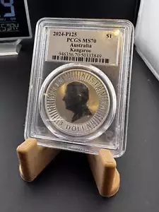 2024 PCGS MS70 Australia Kangaroo 1oz .999 Silver Coin - Picture 1 of 3