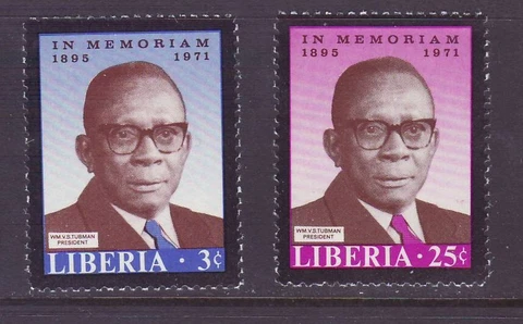 Liberia # 569-70 MNH Complete Set of 1971 Tubman's Death Cover