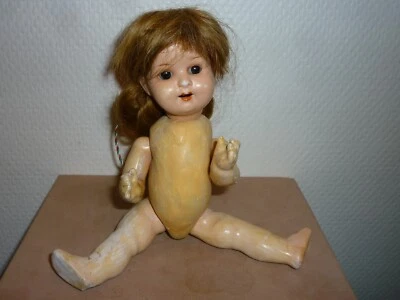 ANCIENNE PETITE POUPEE HEUBACH TETE PORCELAINE 300 - 15/0 MIGNONETTE 18 CM DOLL - Photo 1/4
