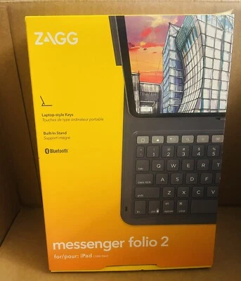 ZAGG Keyboard: iPad 10.9" Messenger Folio 2 ⚠️OPEN BOX⚠️ - Image 1 of 4