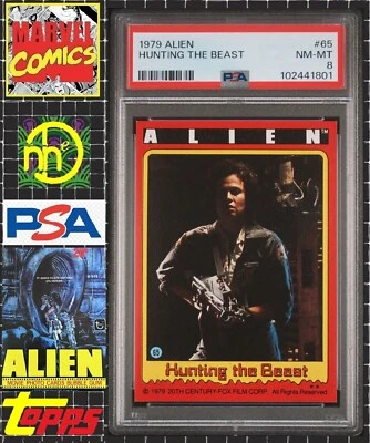1979 Topps Alien - 65 Ripley / Hunting the Beast - PSA 8 NM-MT - Image 1 of 4